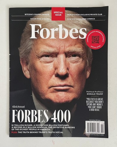 Forbes 400 Magazine Donald Trump Cover November/December 2024