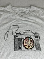 Banana Republic Mens Eco T-Shirt Short Sleeve Ivory Graphic Tee XL