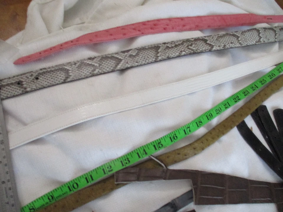 Genuine  Skin Leather Hide Pelt accessories craft strips assorted lot crocodile - Image 3 of 4