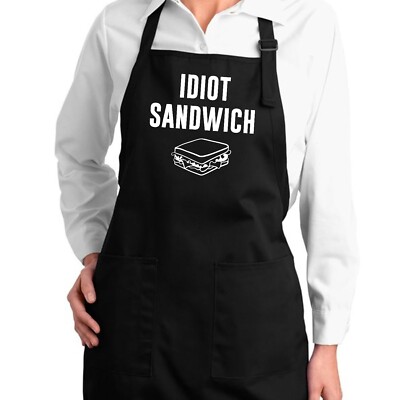 Funny Sandwich Apron Full-Length Funny meme Food Idiot sandwich Masterchef gift