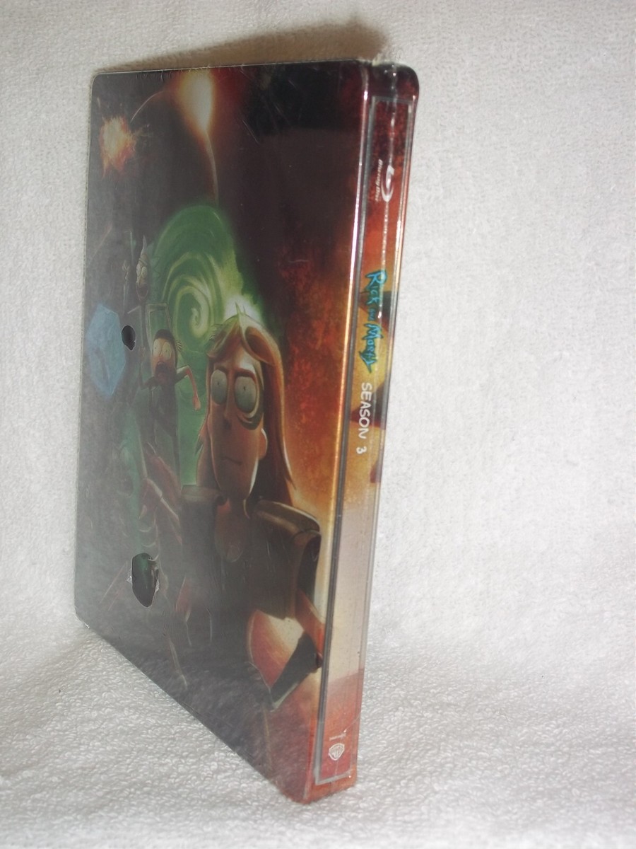 Rick & Morty Season 3 (Blu-ray, 2020, STEELBOOK) adult animated