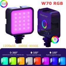 W70 RGB 7W Full Color Video LED Lights 3000K-9000K 1200mAh Pocket Camera Light