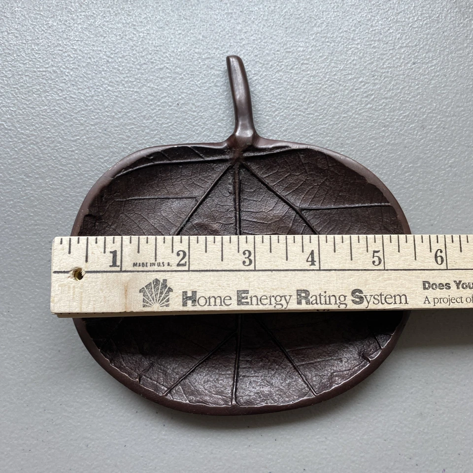 Crate & Barrel Copper Decorative Tray Dish Plate Autumn Fall - Image 4 of 4