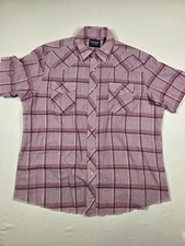 Wrangler Western Pearl Snap Shirt Men's Medium Short Sleeve Multi-Color Shirt