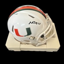 Mini casque signé University of Miami Hurricanes Malachi Toney UM PSA/ADN