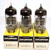 3 Sylvania Gold Brand 6DJ8 ECC88  Vacuum Tubes Tested ON TV - 7