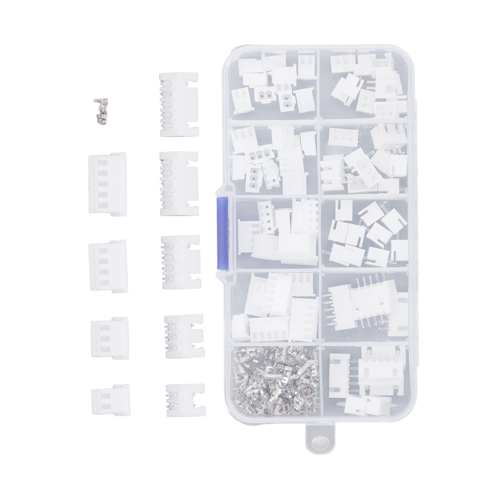 230Pcs JST Connector Kit Plastic Shell Brass Contact 2P 3P 4P 5P XH2.54mm