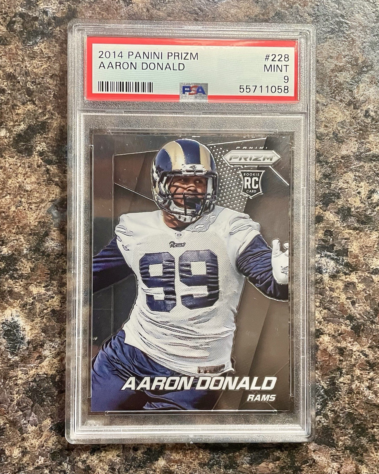 2014 Panini Prizm Aaron Donald #228 PSA 9 MINT Rookie RC