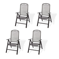 "4 X Streckmetall Klappstuhl Gartenstuhl Metallstuhl Klappbar Stuhl Set \"Chicago\""
