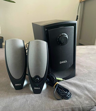 Dell A215 2.1 Wired Speaker System with Subwoofer, 3.5mm, Volume, Black/Silver