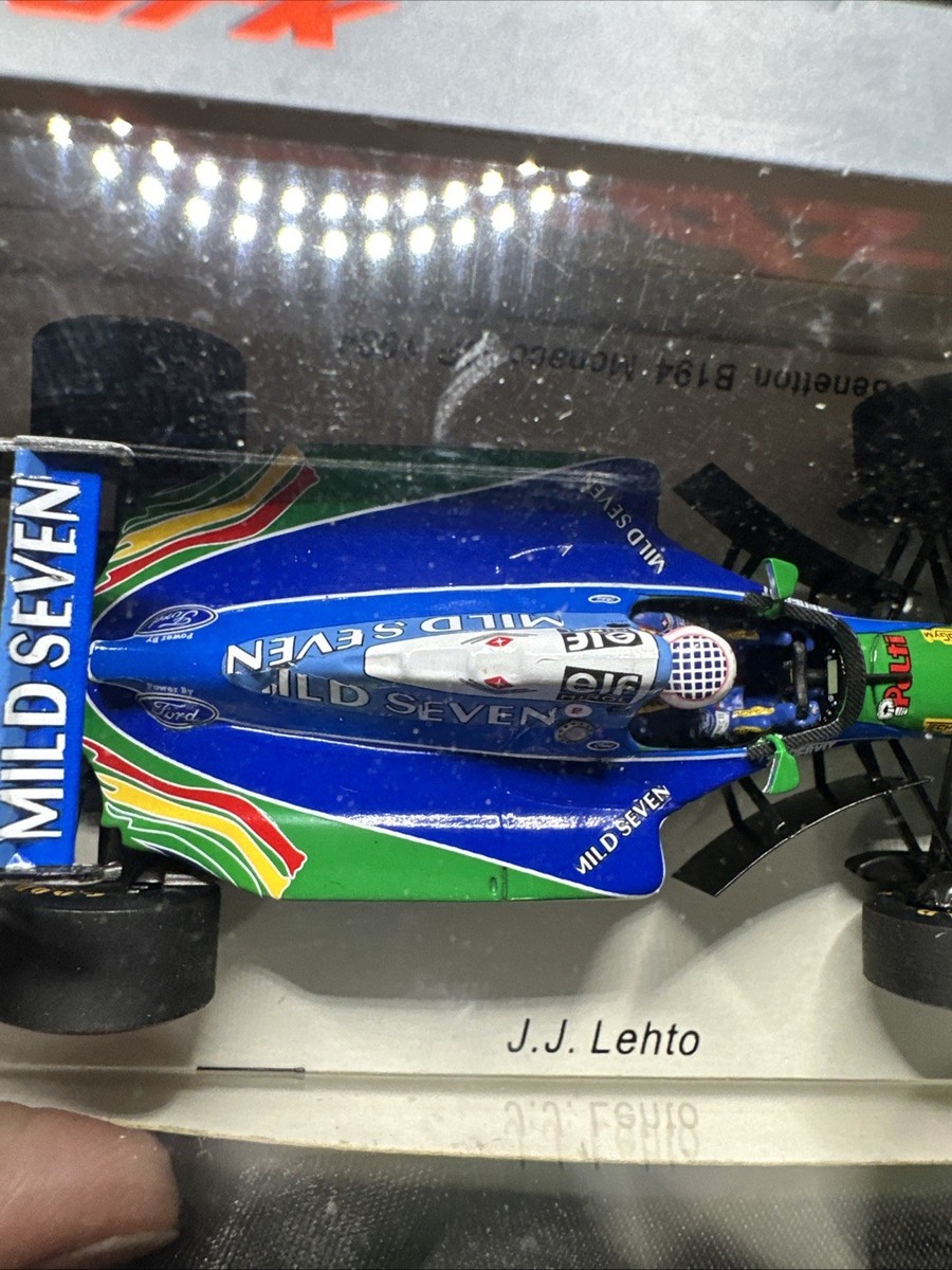 1:43 Spark Benetton F1 B194 #6 Monaco Gp 1994 J.J.Lehto Green Blue