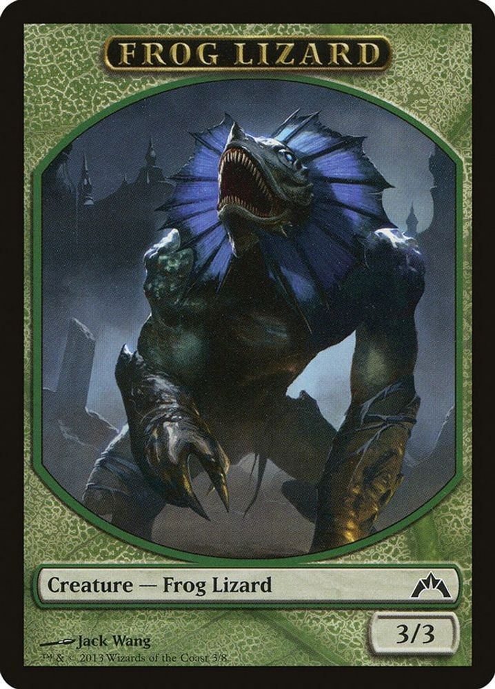 2013 Magic: The Gathering Gatecrash Frog Lizard Token (#3, T, Moderately Played)