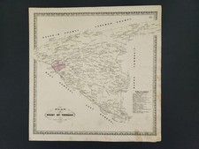 c1880 antique MOUNT JOY pa TOWNSHIP MAP plan from atlas history business names