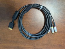 Genuine Sony OEM COMPOSITE HD AV Cable Gold Tip Works for PS1 PS2 PS3 Rare HTF