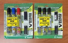 Pilot V Board 3 pk Dry Erase Marker - Multicolored & Black - w/ 2 Refills - NEW