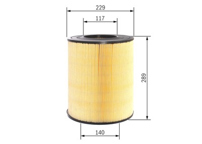 Luftfilter BOSCH F 026 400 276 Filtereinsatz für FE6 MITSUBISHI CANTER FE5 6 7