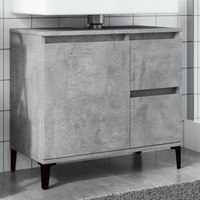 Vidaxl Waschbeckenunterschrank Betongrau 65X33X60 Cm Holzwerkstoff