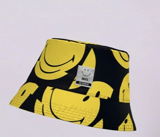 Rainkiss smiles Smiley face Festival Bucket Hat Sun Novelty party rave size S/M