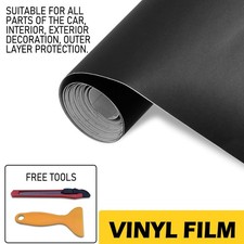2x Premium Matte Black Car Vinyl Wrap Film Sticker Decal Bubble Free Air Release