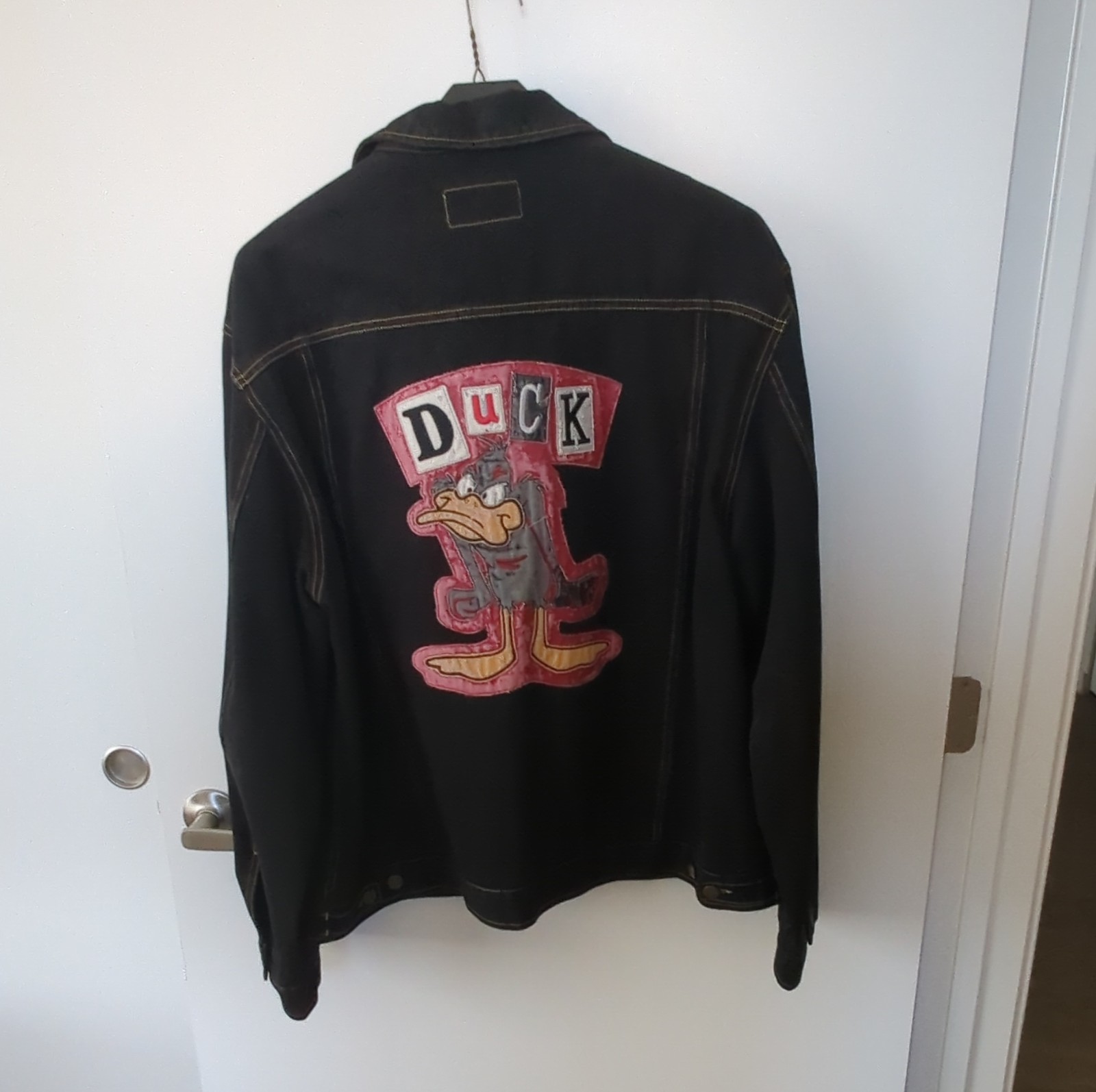 Iceberg Duck Cartoon Patch Black Button Men's Den… - image 3