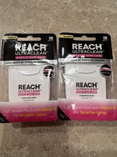 Reach Cinnamon Mint Dental Floss Gentle Gum Care Woven Soft 50yd - Lot of 2 New!