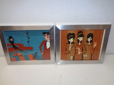 SHAG Duet Two Cats & Three Coats Prints Lot of 2