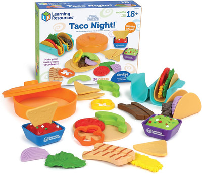 New Sprouts Taco Night - Pretend Play Food for Toddlers, Montessori Toys, Imagin