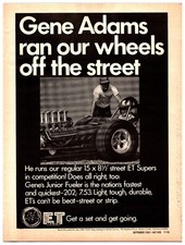 Vintage 1969 Et Mags Wheels - Original Print Advertisement 8in X 11in Vintage 1969 Et Mags Wheels - Original Print Advertisement 8in X 11in