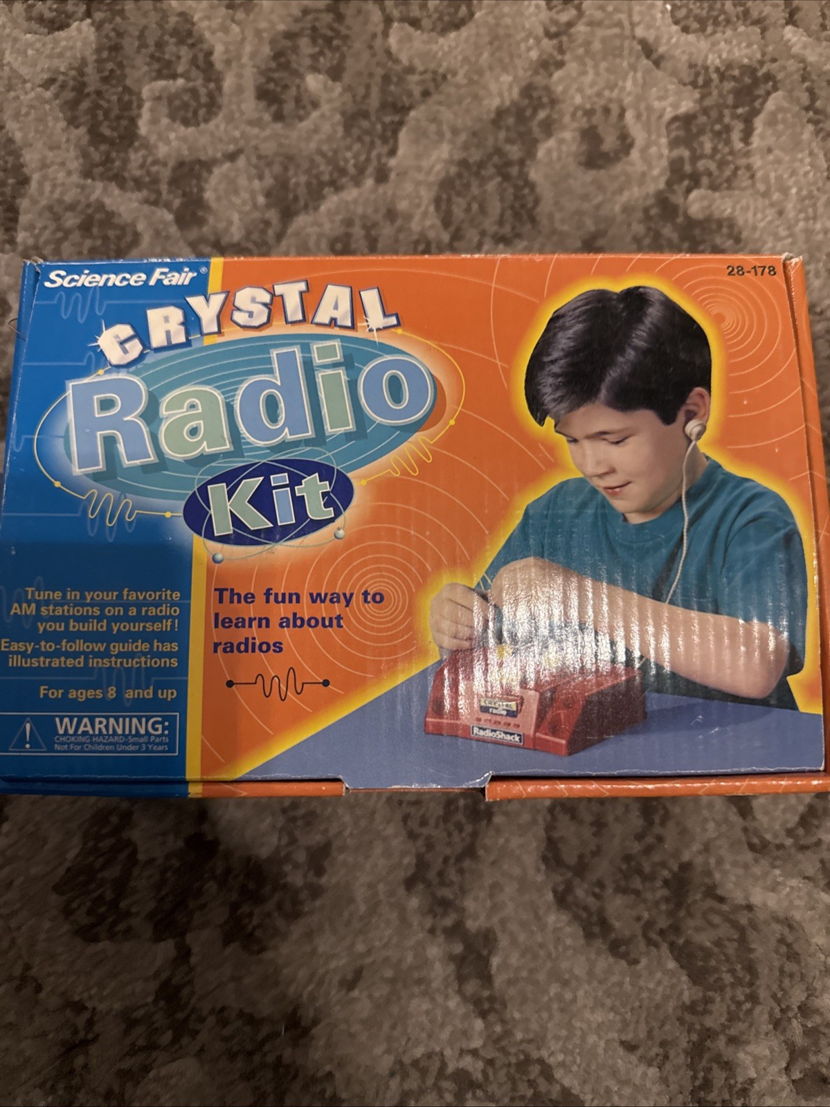 Vintage 1997 Radio Shack Classic Crystal Radio Kit Game Complete W/stickers
