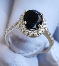 Natural Black Onyx Gemstone Handmade Ring 925 Sterling Silver Ring for Women's