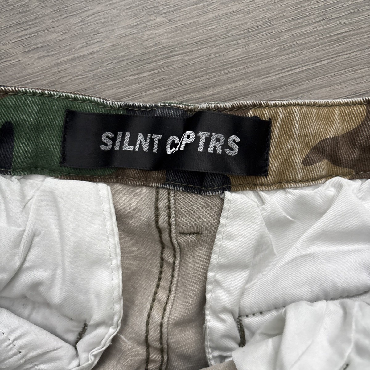 SILNT CHPTRS Camo Pants Mens 34 cargo button fly View 5