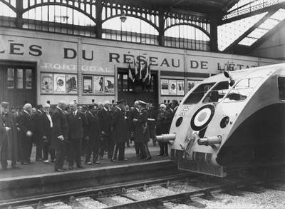 Albert Lebrun Inaugurating The Harbour Station In Cherbourg Old Photo