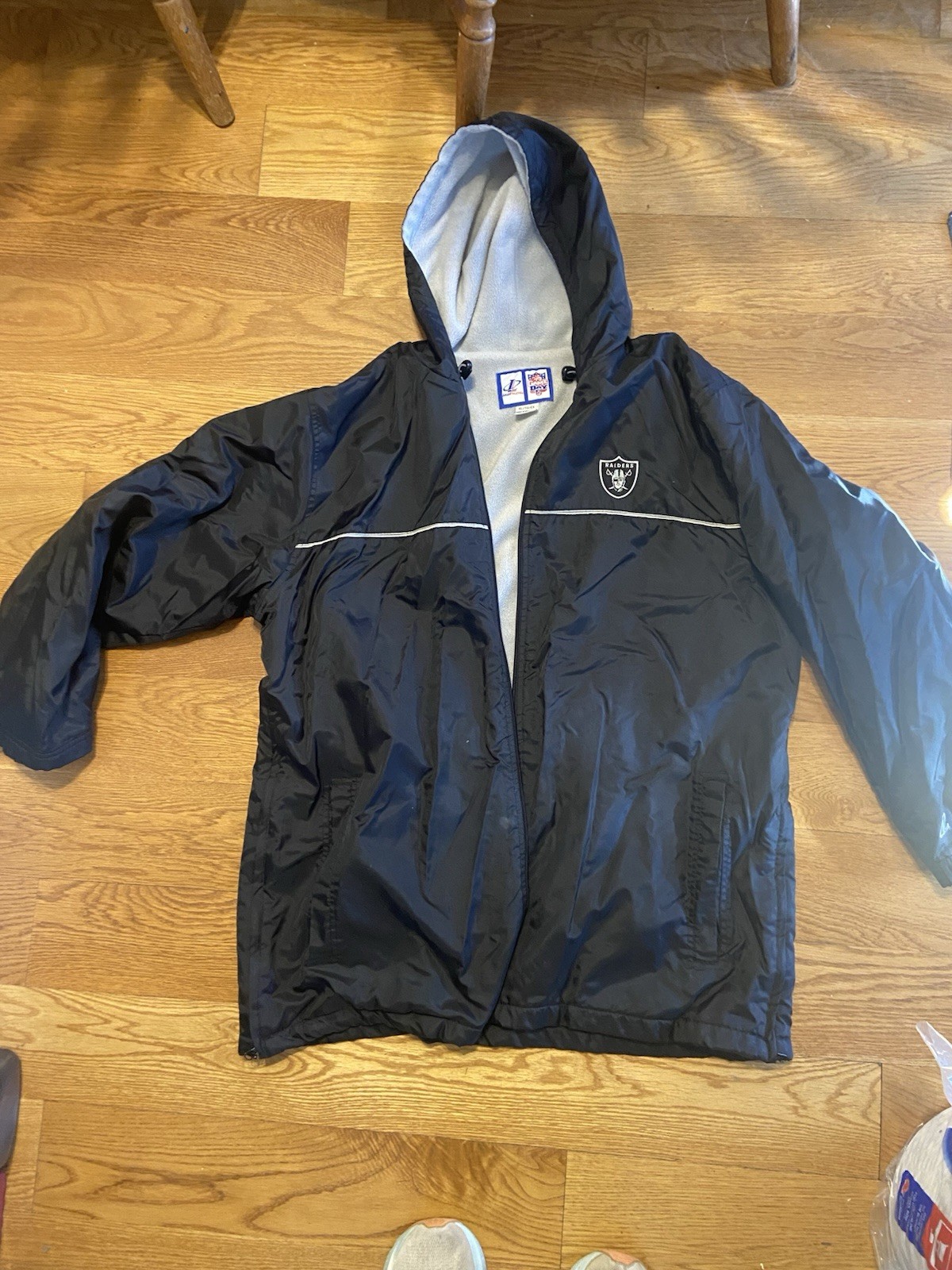 Oakland Raiders NFL Game Day Jacket With Hood 1990s