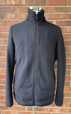 Cardinal of Canada Bomber Jacket Navy Houndstooth Soft Wool Quilted Lining M