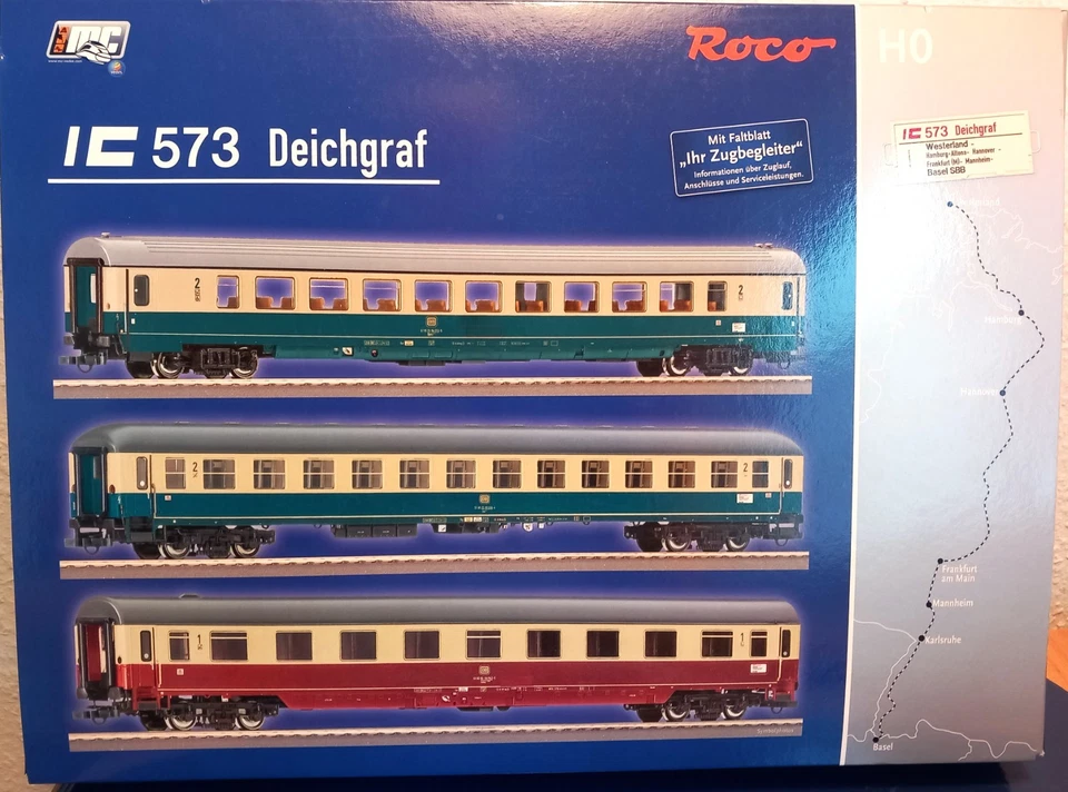 Roco H0 64168, IC 573 Deichgraf, Set 3, 3-teilig, neuwertig, limitierte Auflage
