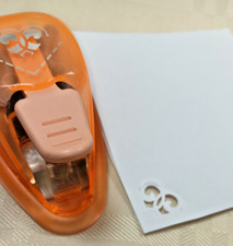EK Success - AWESOME FLEUR DE LIS 4" Corner Paper Punch - Patented Bright Orange
