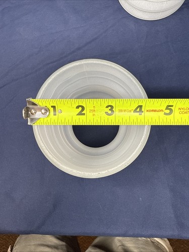 Antico paralume lampada vintage vetro satinato goffrato misura attacco 3 1/4" SET - Foto 12 di 24