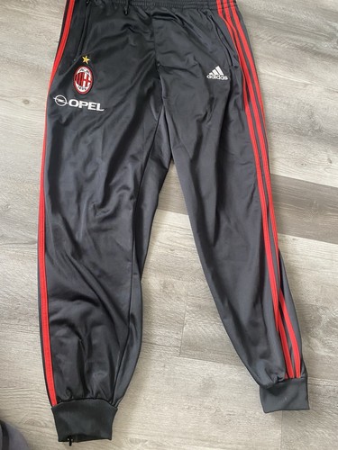 AC Milan Opel Adidas Black/Red Futbol Soccer Training Pants XL