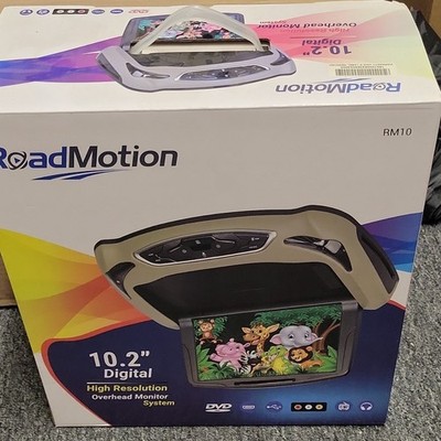 RoadMotion RM10 10.2in Overhead Roof Monitor DVD HDMI USB A/V I/O FM Trans