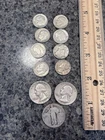 3 Washington Quarters & 8 Dimes 90% Silver all Before 1964