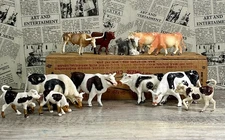 Vintage Plastic Cow Bull Longhorn Calf Lot Of 12  L16