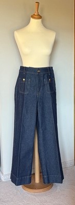 NEUe Hose Jeans - Wide - High Waist - Gr. 38/US 6/ Dark Denim - H&M - m. Etikett