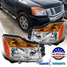 Fits 2004-2015 Titan 2004-2007 Armada Pickup Headlights Turn Signal Lamps