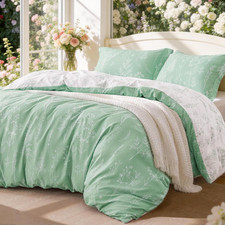 Sage Green Comforter Set Queen - Queen Size Comforter Set, 3 Pieces Cute Floral