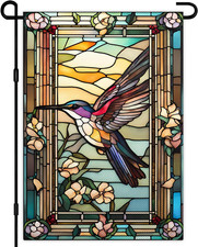 Hummingbird Garden Flag 12 18 Inch Spring Summer Flowers Garden Flag 3Ply Polyes