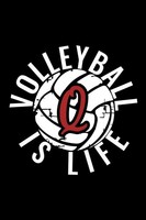 Volleyball Journal 6X9, Q Monogram Notizbuch, 150 Seiten, Personalisiert