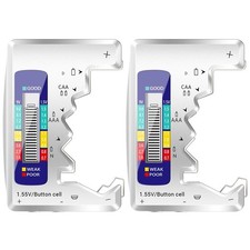 Dual Pack LCD Battery Tester for AA AAA C D N 9V and 1 55V Button Batteries