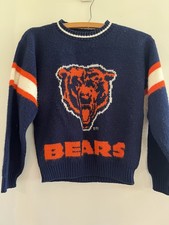 Vintage Chicago Bears NFL Kids Youth Sweater –Size M (10-12) – USA Made – Ditka