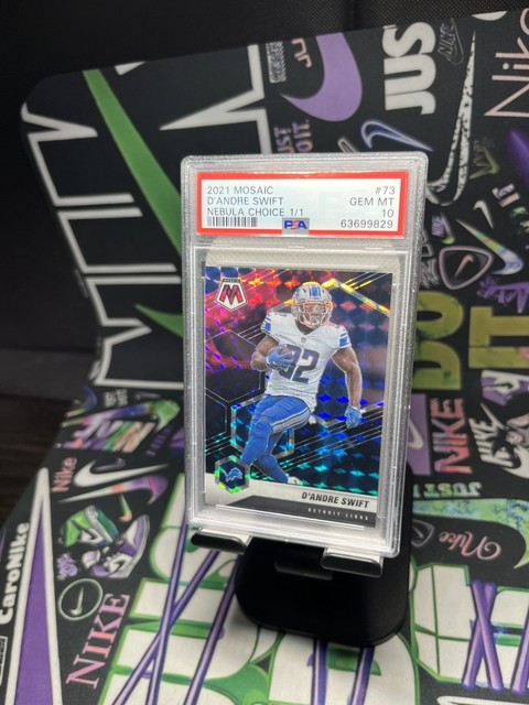 2021 Panini Mosaic Football #73 D'Andre Swift Nebula Choice 1/1 PSA 10!! Bears