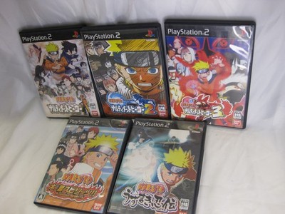 Lot of 5 Japanese PS2 Naruto Games Narutimett Ninja 1,2,3 Konoha Spirit Uzumaki
